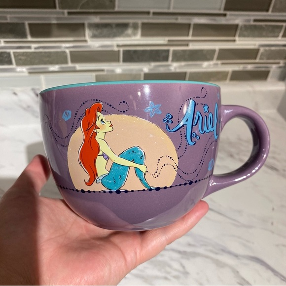 Disney The Little Mermaid Ariel mug wide mouth coffee soup mug 24 OZ - Picture 9 of 11